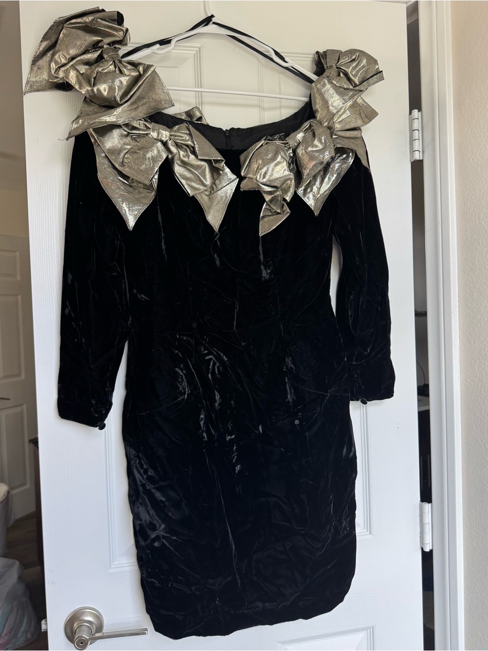 Vintage BB Collections 1980s Velvet Cocktail Dress sz 12